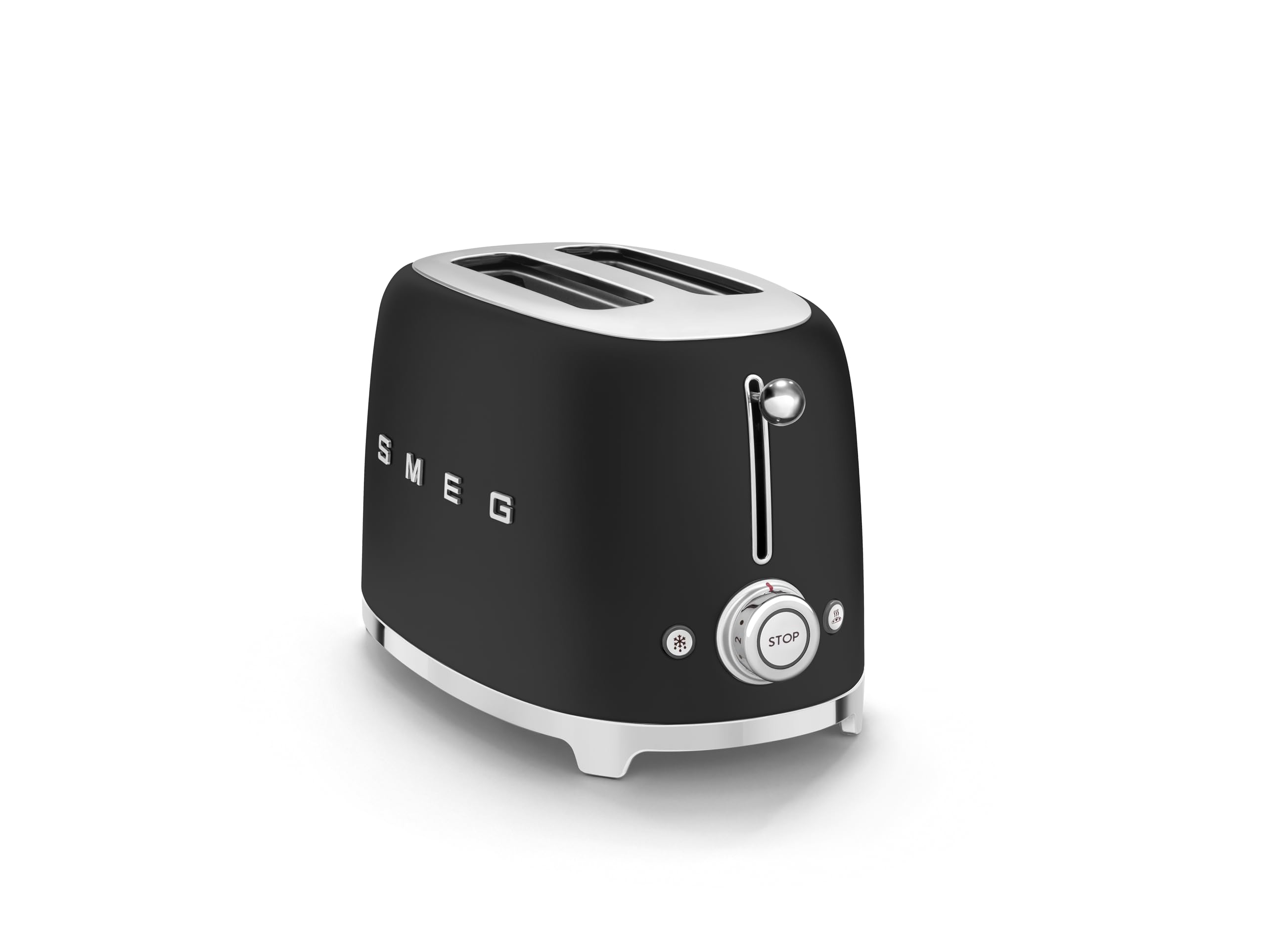 SMEG 2 Slice Toaster with 6 Presets and Defrost Function and Removable Crumb Tray TSF01RDUS, RED