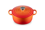 Le Creuset Enameled Cast Iron Signature Round Dutch Oven, 7.25 qt., Cerise