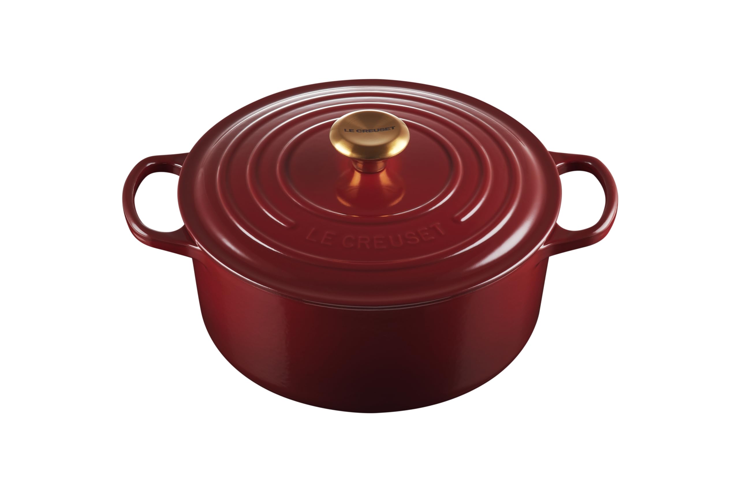 Le Creuset Enameled Cast Iron Signature Round Dutch Oven, 7.25 qt., Cerise