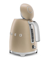 SMEG 50's Retro Style 7 Cup Electric Water Kettle with Automatic Shutoff, Removable Base, and Water Indicator, KLF03CHMUS, Matte Campagne