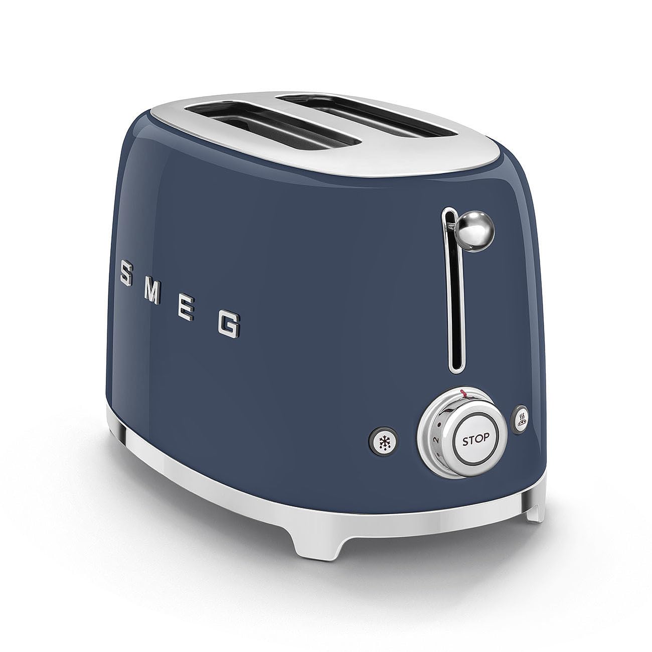 SMEG 2 Slice Toaster with 6 Presets and Defrost Function and Removable Crumb Tray TSF01RDUS, RED