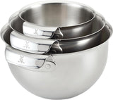 Hestan Provisions – 3-Piece Stainless Steel Mixing Bowl Set – 1.5qt, 3qt, and 4.75qt, Nesting Design