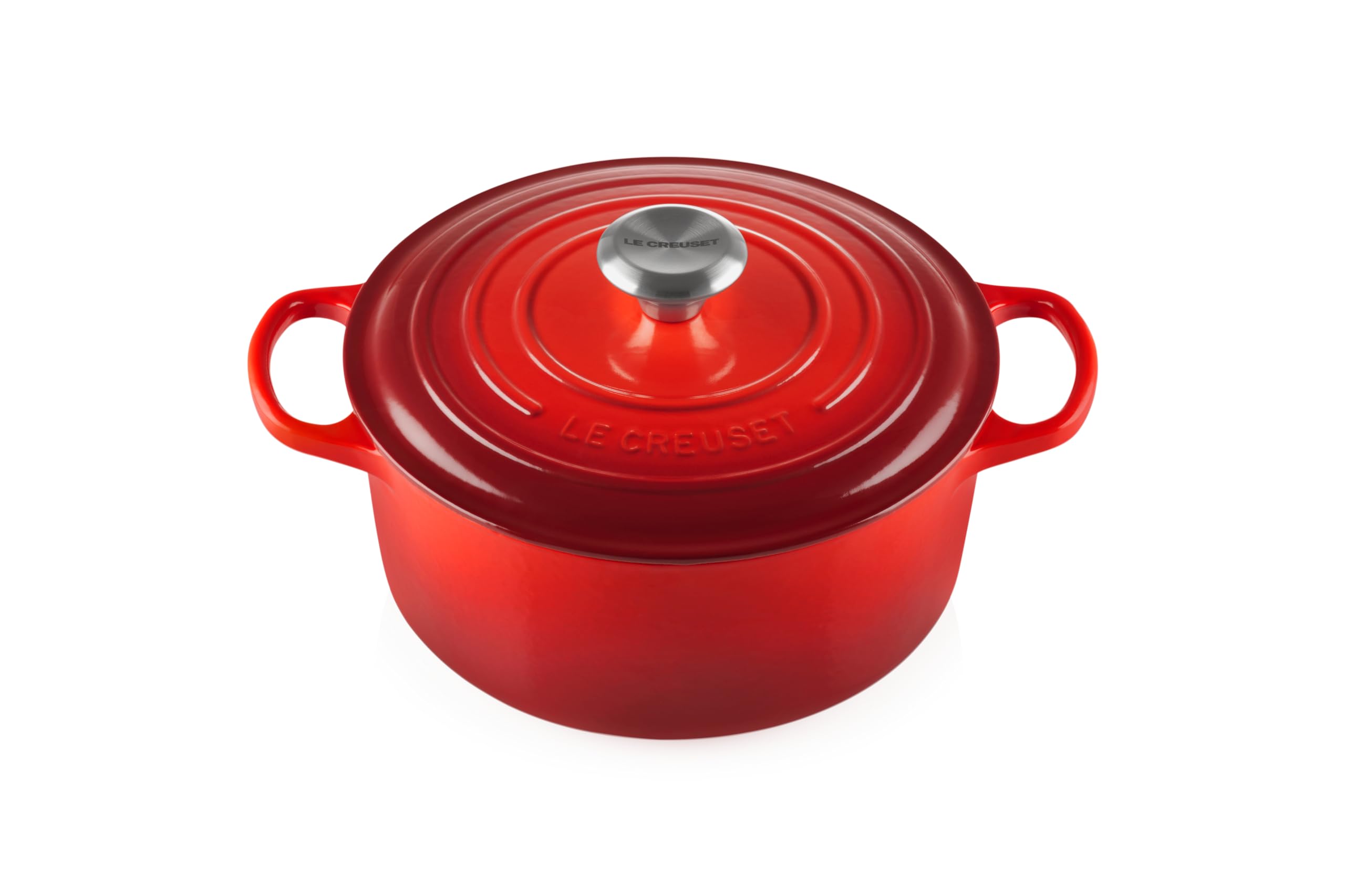 Le Creuset Enameled Cast Iron Signature Round Dutch Oven, 7.25 qt., Cerise