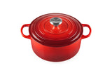 Le Creuset Enameled Cast Iron Signature Round Dutch Oven, 7.25 qt., Cerise