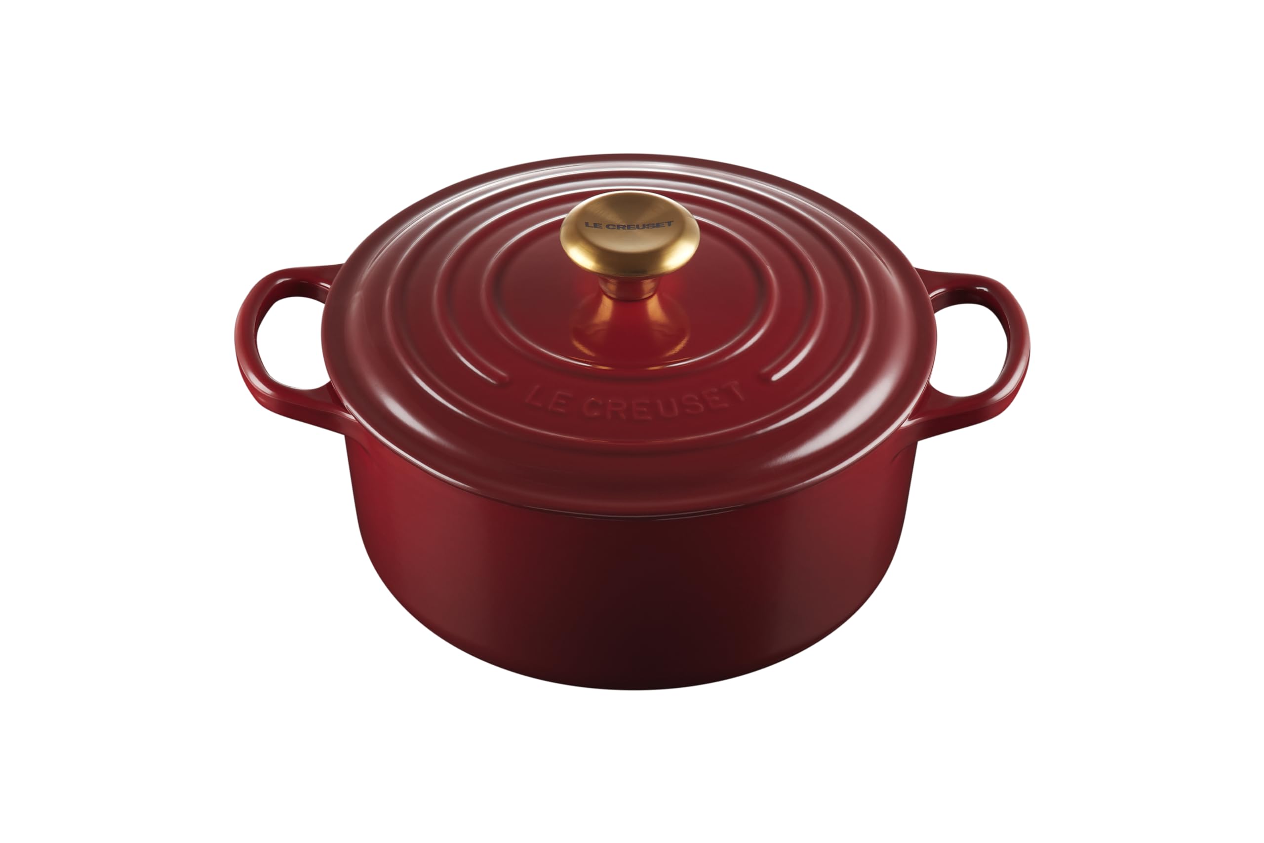 Le Creuset Enameled Cast Iron Signature Round Dutch Oven, 7.25 qt., Cerise