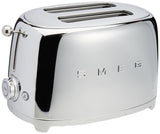 SMEG 2 Slice Toaster with 6 Presets and Defrost Function and Removable Crumb Tray TSF01RDUS, RED
