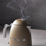 SMEG 50's Retro Style 7 Cup Electric Water Kettle with Automatic Shutoff, Removable Base, and Water Indicator, KLF03CHMUS, Matte Campagne