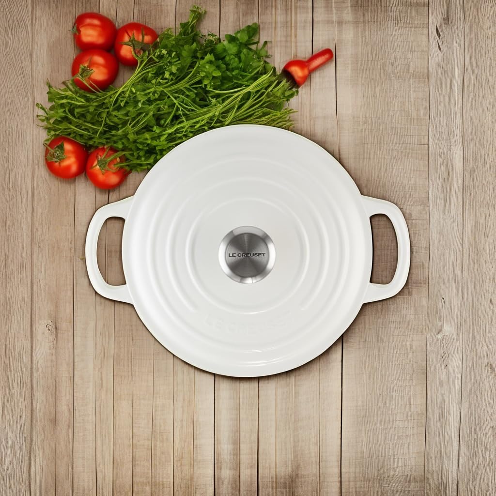 Le Creuset Enameled Cast Iron Signature Round Dutch Oven, 7.25 qt., Cerise
