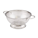 Tovolo Stainless Steel Colander With Looped Handles & Rimmed Footer, Rust-Resistant Pasta Strainer & Veggie Wash, Food Prep Strainer Basket, 2 Quart
