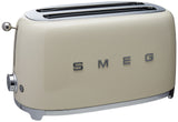 SMEG 2 Slice Toaster with 6 Presets and Defrost Function and Removable Crumb Tray TSF01RDUS, RED