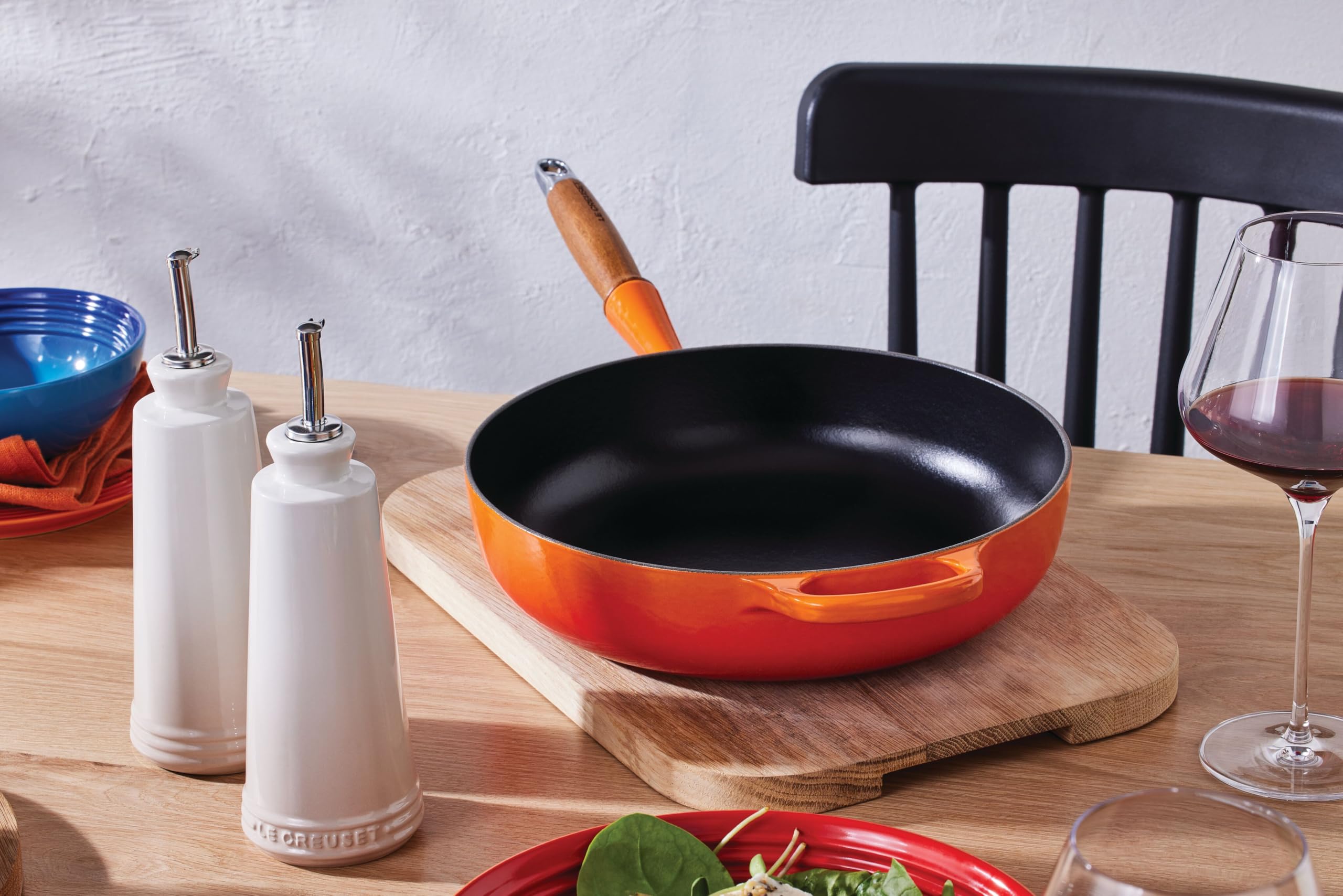 Le Creuset Signature Stoneware Oil & Vinegar set, 10 oz. each, Meringue