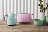 SMEG 2 Slice Toaster with 6 Presets and Defrost Function and Removable Crumb Tray TSF01RDUS, RED