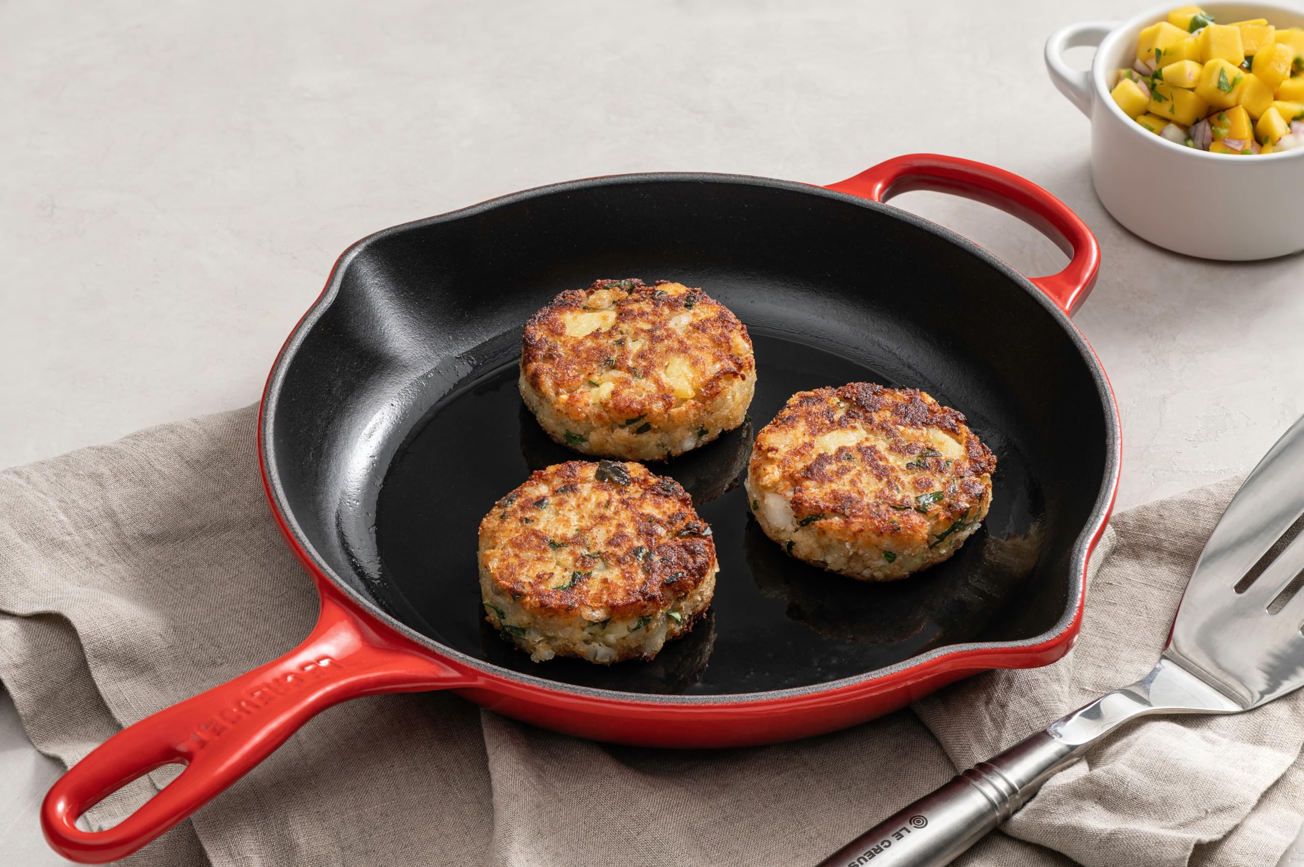 Le Creuset Enameled Cast Iron Signature Iron Handle Skillet, 11.75", Cerise