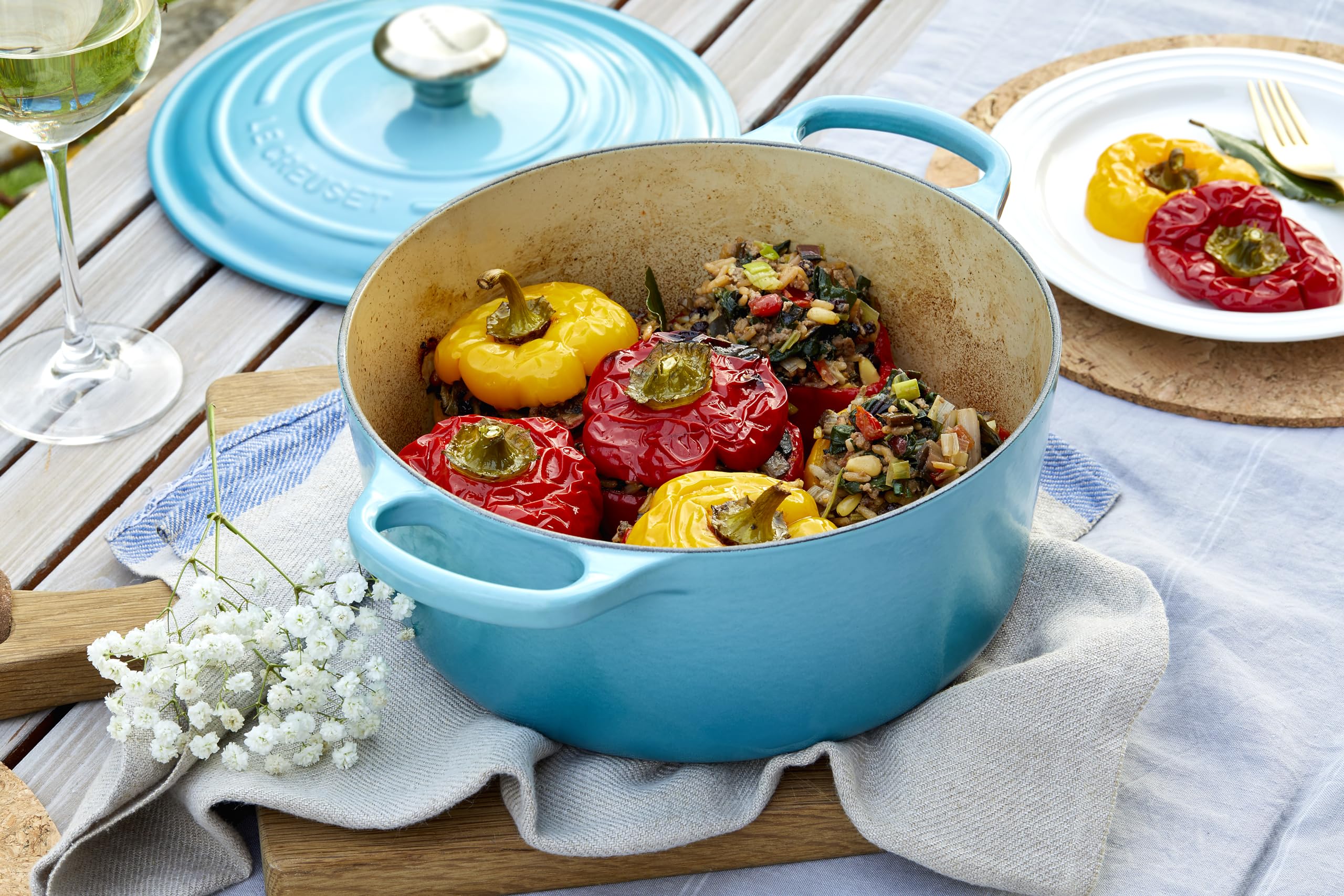 Le Creuset Enameled Cast Iron Signature Round Dutch Oven, 7.25 qt., Cerise
